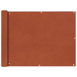 vidaXL Balcony Screen Oxford Fabric 90x400cm Terracotta Garden Panel Sunshade