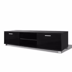 vidaXL TV Hifi Cabinet Sideboard Unit Stand High-Gloss Black Home TV Stand