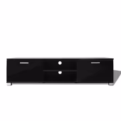 vidaXL TV Hifi Cabinet Sideboard Unit Stand High-Gloss Black Home TV Stand