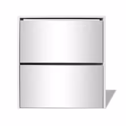 VidaXL Shoe Cabinet 2-Layer Mirror White 63 x 17 x 67 cm - Additional view 4