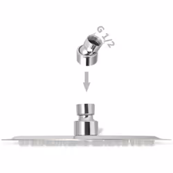 vidaXL Rain Shower Head Stainless Steel 20cm Round Adjustable Ceiling Mounted - Additional view 5