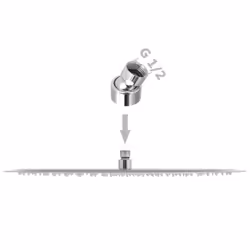 vidaXL Rain Shower Head Stainless Steel 50cm Adjustable Wall/Ceiling Mounted - Additional view 4