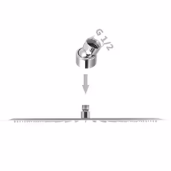vidaXL Rain Shower Head Stainless Steel 40x40cm Square Bathroom Sprinkler - Additional view 4