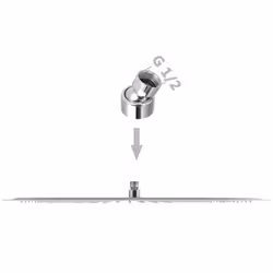 vidaXL 1/2x Rain Shower Head Stainless Steel Square Sprinkler Multi Sizes - 50 x 50 cm/ 1 pcs - Additional view 4