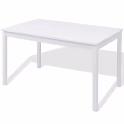 7 Piece Dining 1 Table and 6 Chairs Set Kitchen Home Furniture Pinewood White