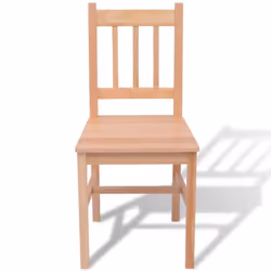 7 Piece 1 Dining Table and 6 Chairs Set Kitchen Home Furniture Modern Pinewood - Additional view 3