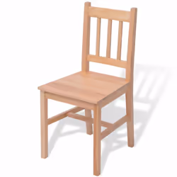 7 Piece 1 Dining Table and 6 Chairs Set Kitchen Home Furniture Modern Pinewood - Additional view 4