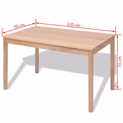 7 Piece 1 Dining Table and 6 Chairs Set Kitchen Home Furniture Modern Pinewood - Additional view 8