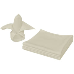 vidaXL 100x Dinner Napkins Cream 50x50cm Wedding Restaurant Table Serviette