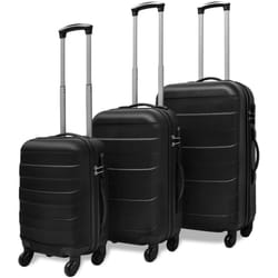 VidaXL 91141 luggage Luggage bag set Hard shell Black ABS