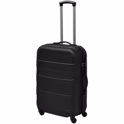 VidaXL 91141 luggage Luggage bag set Hard shell Black ABS
