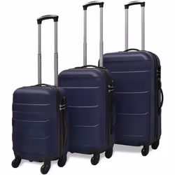 VidaXL 91144, Luggage bag set, Hard shell, Blue, 4 wheel(s), 360°, Key lock