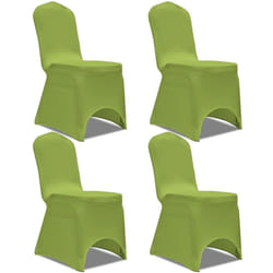 vidaXL 4x Stretch Chair Covers Green Seat Protector Dining Room Party Wedding
