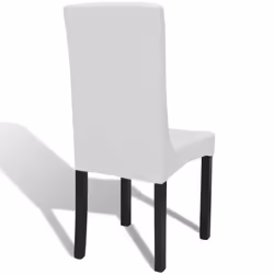 vidaXL 4x Straight Stretchable Chair Cover White Universal Seat Slipcover