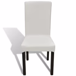 vidaXL 4x Straight Stretchable Chair Cover Cream Universal Seat Slipcover
