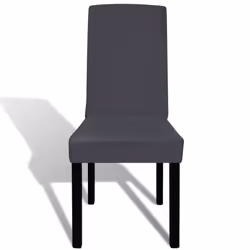 vidaXL 6x Straight Stretchable Chair Cover Anthracite Universal Seat Slipcover