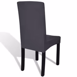 vidaXL 6x Straight Stretchable Chair Cover Anthracite Universal Seat Slipcover