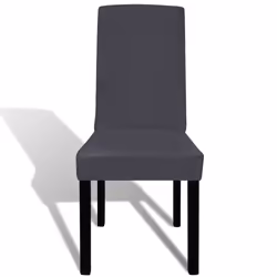 vidaXL 4x Straight Stretchable Chair Cover Anthracite Universal Seat Slipcover