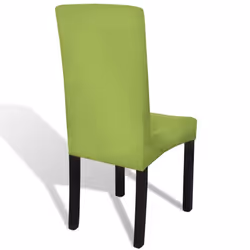 vidaXL 4x Straight Stretchable Chair Cover Green Universal Seat Slipcover