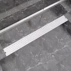 vidaXL Linear Shower Drain Bubble 1030x140mm Stainless Steel Bathroom Channel
