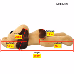vidaXL Dog Cuddly Toy Plush Brown Soft Stuffed Toy for Kids Children Gift