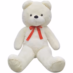 vidaXL Teddy Bear Cuddly Toy Plush White 242cm Soft Stuffed Toy Children Gift