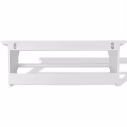 vidaXL Coat Rack MDF White Baroque Style Clothes Storage Hanger Holder Hook
