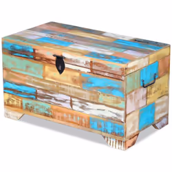 Storage Chest Coffee Side Couch Table Living Room Solid Reclaimed Recycled Wood - Additional view 4