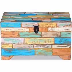 Storage Chest Coffee Side Couch Table Living Room Solid Reclaimed Recycled Wood - Additional view 5