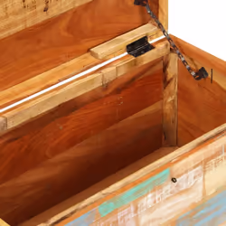 Storage Chest Coffee Side Couch Table Living Room Solid Reclaimed Recycled Wood - Additional view 8