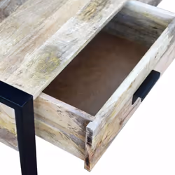 vidaXL Solid Mango Wood Coffee Table with 2 Drawers 100x60x40cm Living Room - Additional view 6