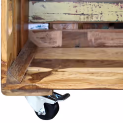 Coffee Table Desk Stand Solid Reclaimed Recycled Wood 70x70x35 cm Living Room - Additional view 6