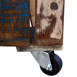 Coffee Table Desk Stand Solid Reclaimed Recycled Wood 70x70x35 cm Living Room - Additional view 7