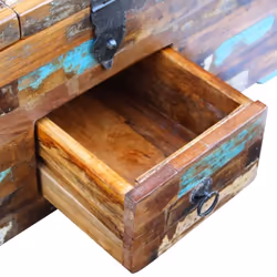 vidaXL Coffee Table Desk Box Chest Furniture Solid Reclaimed Wood 80x40x35 cm - Additional view 7