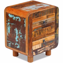 vidaXL Solid Wood Night Cabinet Reclaimed 43x33x51 cm Nightstand End Table - Additional view 6