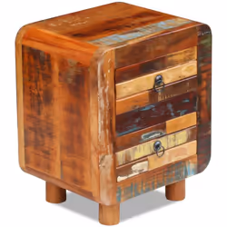 vidaXL Solid Wood Night Cabinet Reclaimed 43x33x51 cm Nightstand End Table - Additional view 7