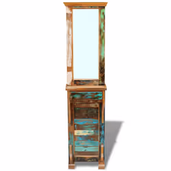vidaXL Hall Makeup Mirror w/ Drawer Standing Solid Reclaimed Wood 47x23x180 cm - Additional view 5