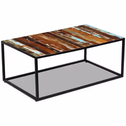 vidaXL Coffee Table Desk Furniture Home Decor Solid Reclaimed Wood 100x60x40 cm