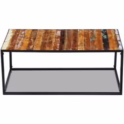 vidaXL Coffee Table Desk Furniture Home Decor Solid Reclaimed Wood 100x60x40 cm - Additional view 5