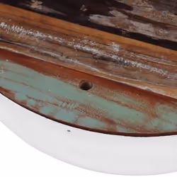 vidaXL Two Piece Bowl Shaped Coffee Table Set Solid Reclaimed Wood 2 Colours - white - Additional view 6