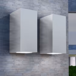 vidaXL 2x Outdoor LED Wall Lights Square Up/Downwards Lamp Lighting Fixture