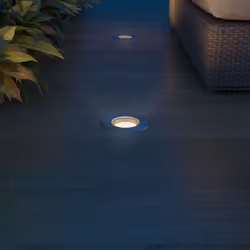 vidaXL 3x Outdoor LED Ground Lights Round Garden Patio Floor Decking Lighting
