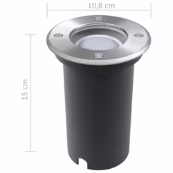 vidaXL 3x Outdoor LED Ground Lights Round Garden Patio Floor Decking Lighting