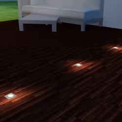 vidaXL 3x Outdoor LED Ground Lights Square Garden Patio Floor Decking Lighting - Additional view 5