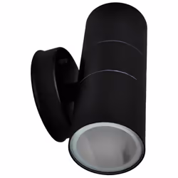 vidaXL 2x Outdoor Wall Lights Stainless Steel Up/Downwards Black Garden Lamp