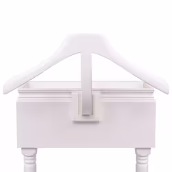vidaXL Wooden Clothing Garment Rack Organiser Portable with Cabinet White - Additional view 3
