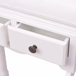 vidaXL Wooden Clothing Garment Rack Organiser Portable with Cabinet White - Additional view 4