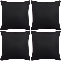 VidaXL 131559 bed pillow Square 50 x 50 cm Polyester fiber Black