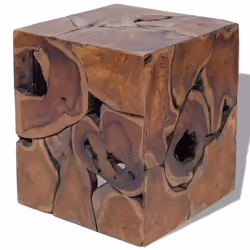 vidaXL Stool Seat/Footrest/Side Table Furniture Home Solid Teak 40x40x45 cm - Additional view 2