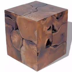 vidaXL Stool Seat/Footrest/Side Table Furniture Home Solid Teak 40x40x45 cm - Additional view 4